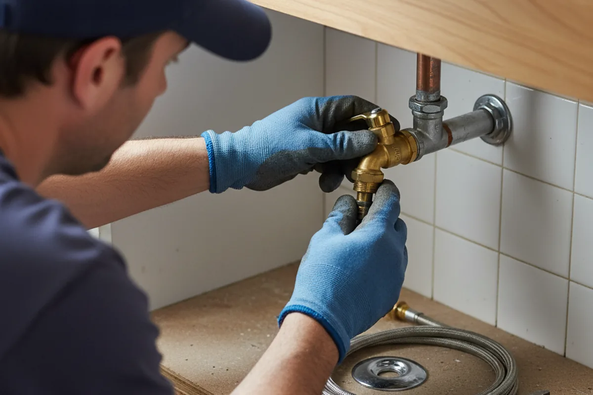Shutoff valve and fitting work during Faucet and Fixture Repair in Ocklawaha